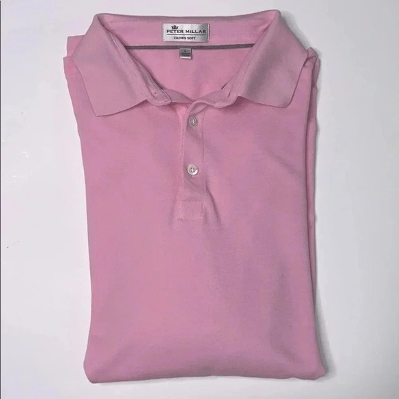 Peter Millar Other - Peter Millar Crown Soft Pink Polo Shirt Size Large